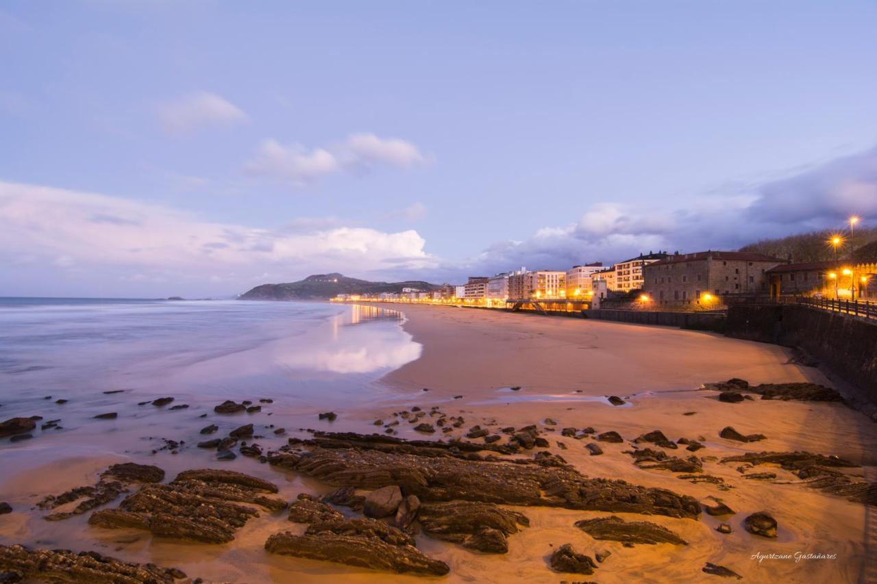 Apartmán Zuberoa- Vistas, Terraza Y Parking Zarautz Exteriér fotografie